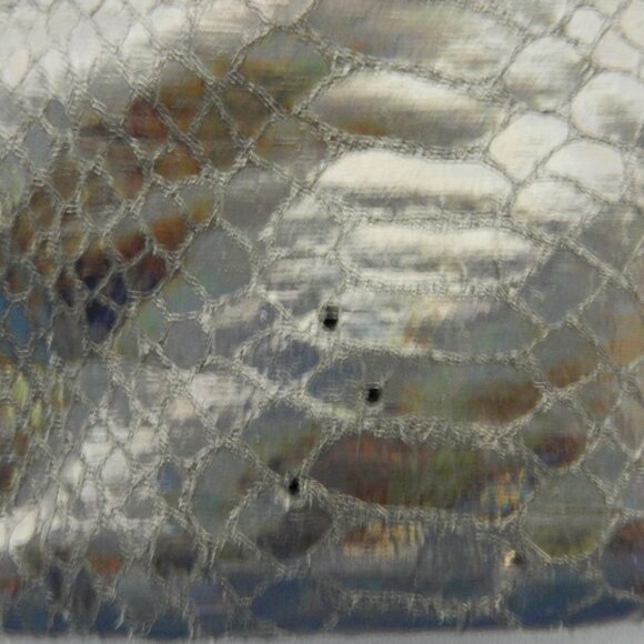 Juicy Couture snake embossed faux leather wristlet purse pouch metallic zip top - Picture 9 of 12